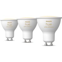 Aanbieding Philips Hue White Ambiance GU10 Ledlampen 400lm 3-pack - Wit - 8720169230095